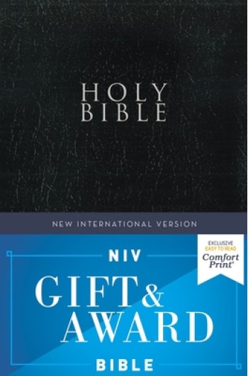 Niv, Gift and Award Bible, Leather-Look, Black, Red Letter Edition, Comfort Print