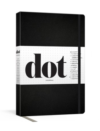 Dot Journal (Black): A Dotted, Blank Journal for List-Making, Journaling, Goal-Setting: 256 Pages with Elastic Closure and Ribbon Marker