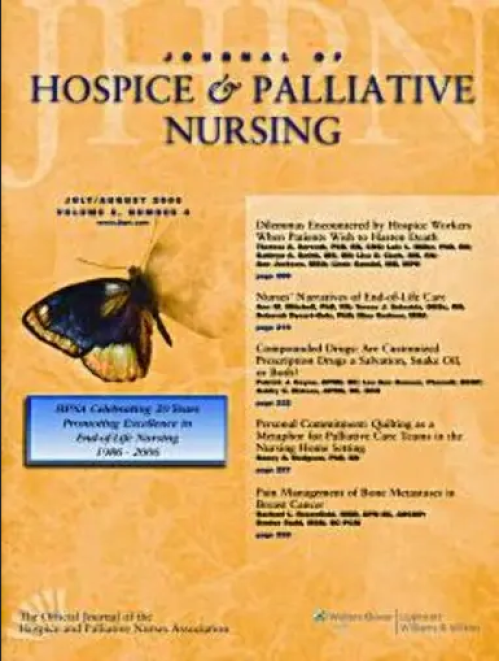 nursing journal articles on hospice care