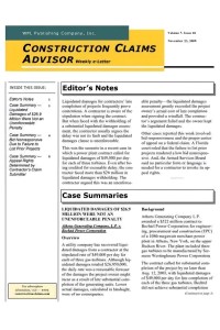 Construction Claims Advisor Magazine