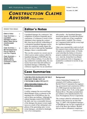 Construction Claims Advisor Magazine