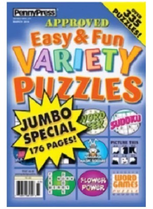 Easy & Fun Variety Puzzles Magazine