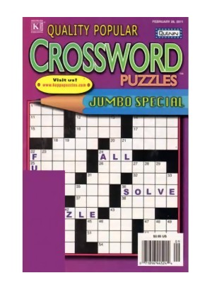 Quality Popular Crossword Puzzles Jumbo Magazine