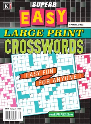 Superb Easy Large Print Crosswords Magazine