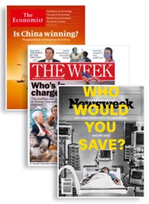 The Economist, The Week & Newsweek Bundle Magazine