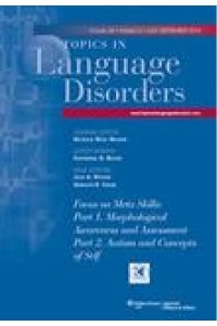 Topics In Language Disorders Magazine