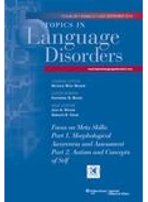 Topics In Language Disorders Magazine