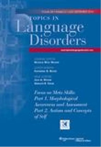 Topics In Language Disorders Magazine Subscription