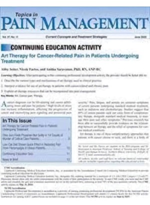 Topics In Pain Management Magazine