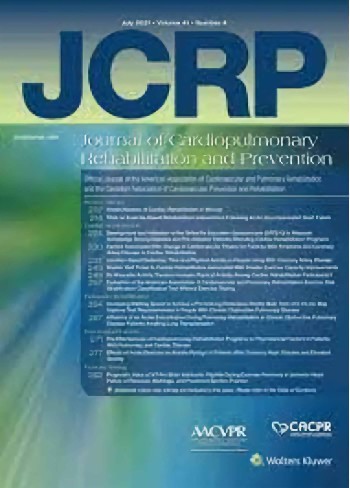 Journal Of Cardiopulmonary Rehabilitation Prevention Magazine Subscription