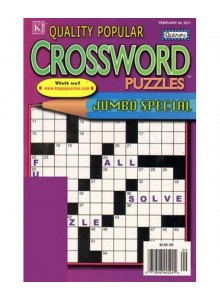 Quality Popular Crossword Puzzles Jumbo Magazine